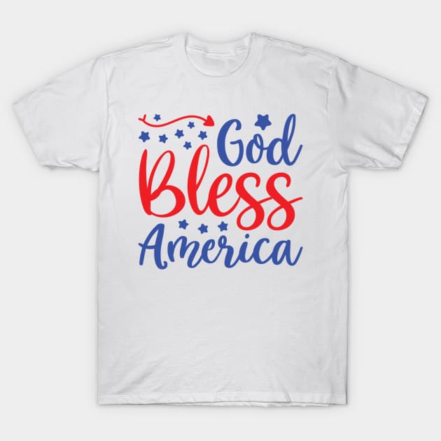 God Bless America T-Shirt by hallyupunch